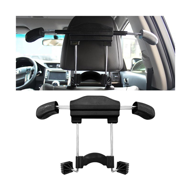 Bittwee Multifunctional Retractable Automotive Headrest Back Seat Coat Hanger Hook Organizer Holder for Clothes Suits Jackets Shirts Universal for SUV Truck RV