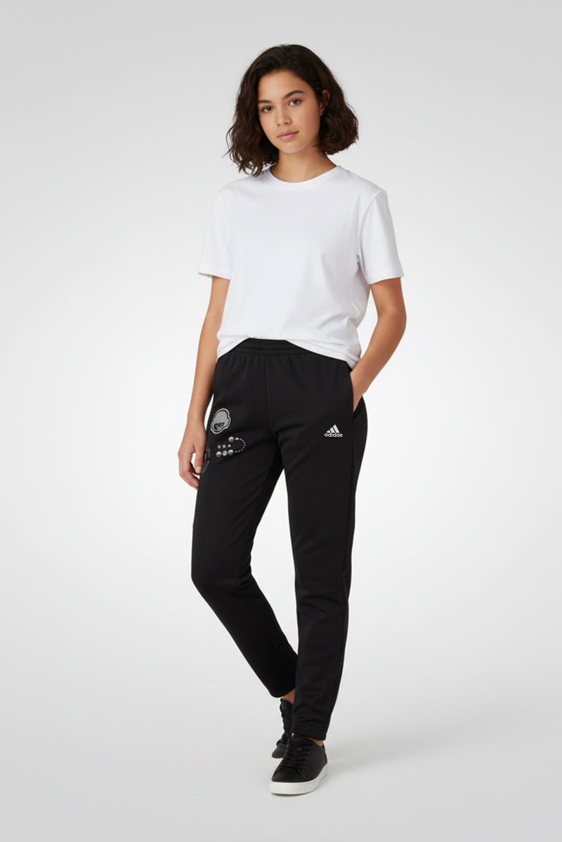 Adidas ملابس رياضية للبنات للأطفال مناسبة في الهواء الطلق، سوداء - Image 1