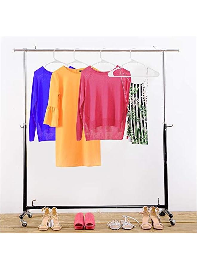 Utopia Home Clothes Hangers 20 Pack - Plastic Hangers Space Saving - Durable Coat Hanger with Shoulder Grooves (White) - Image 3