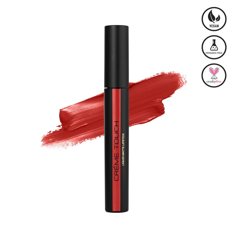 Armaf Beaute Creme Touch Liquid Lipstick 3g, Lyon Colour, Semi Matte Lip Stick, Rich Pigment, Lightweight, Long Lasting, Water Proof, Non Drying Formula, Non Sticky, Effortless Single Stroke, Makeup