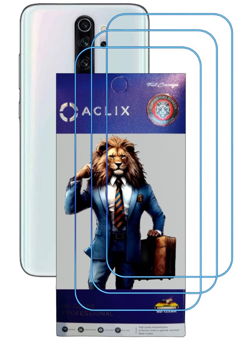 ACLIX 3 Pieces Antistatic ESD Dustproof Premium Quality High Definition Clear Tempered Glass Screen Protector Designed For Xiaomi Redmi Note 8 Pro - Image 1