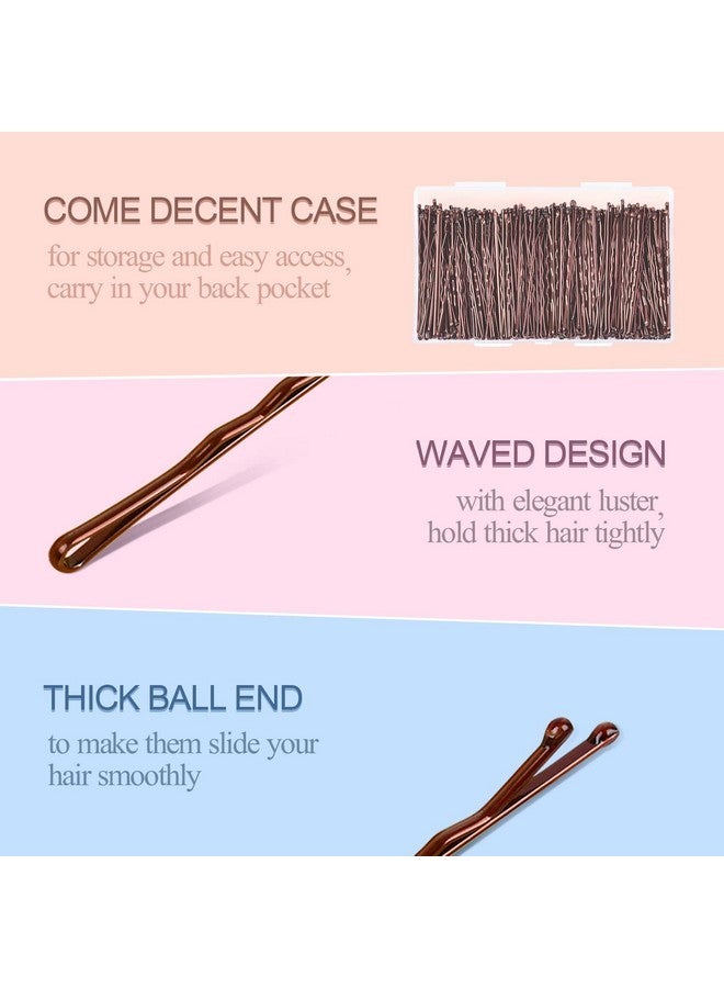 MORGLES Bobby Pins Brown, 240 Pcs Hair Pins for Women 2.2 Inches, Hair Accessories with Box - Image 3