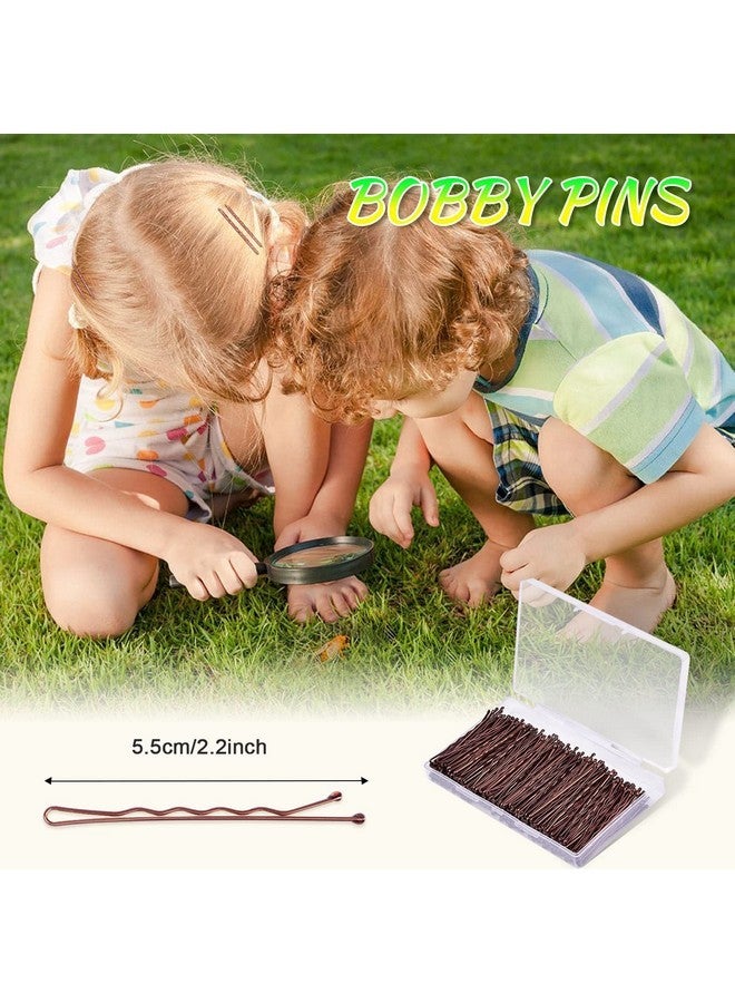 MORGLES Bobby Pins Brown, 240 Pcs Hair Pins for Women 2.2 Inches, Hair Accessories with Box - Image 2