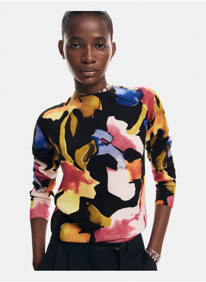 DESIGUAL - Arty Flower Sweater - Image 1