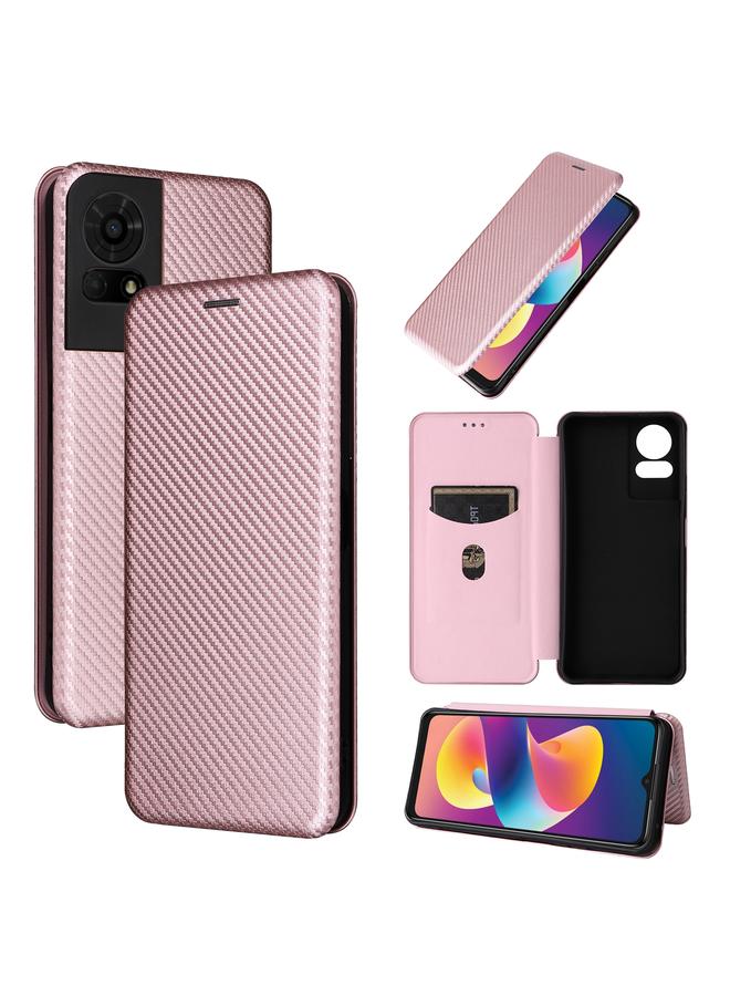 erorex Case For TCL 50 LE 5G Carbon Fiber Texture Flip Leather Phone Case  - Image 1