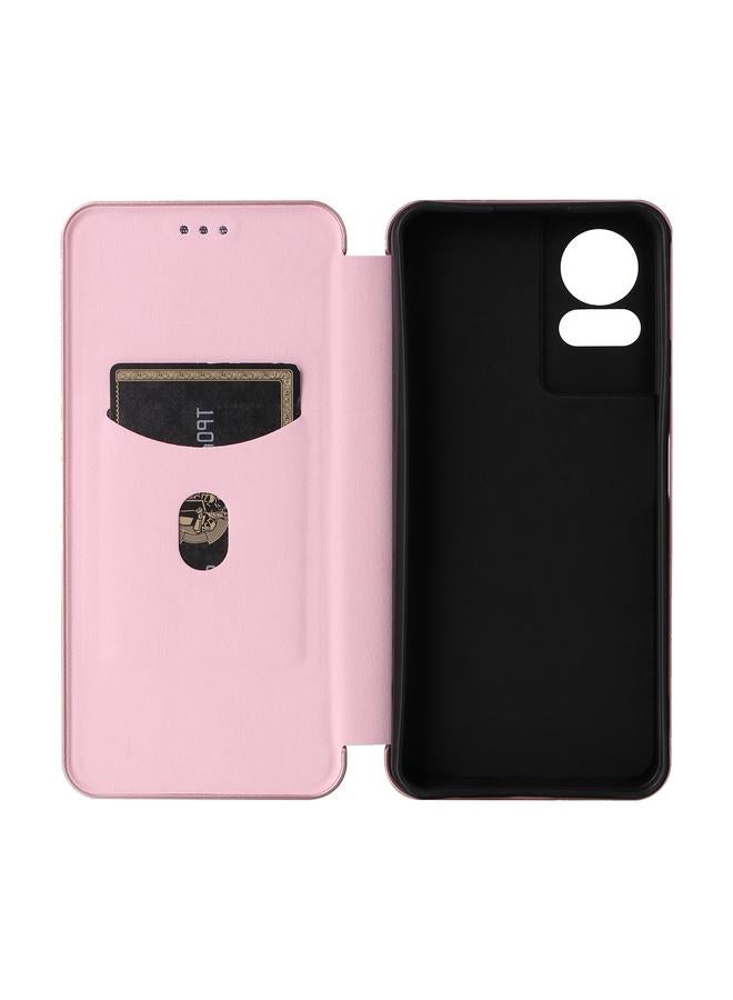 erorex Case For TCL 50 LE 5G Carbon Fiber Texture Flip Leather Phone Case  - Image 4