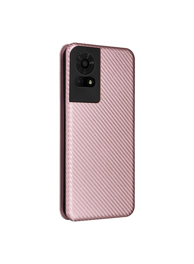 erorex Case For TCL 50 LE 5G Carbon Fiber Texture Flip Leather Phone Case  - Image 3