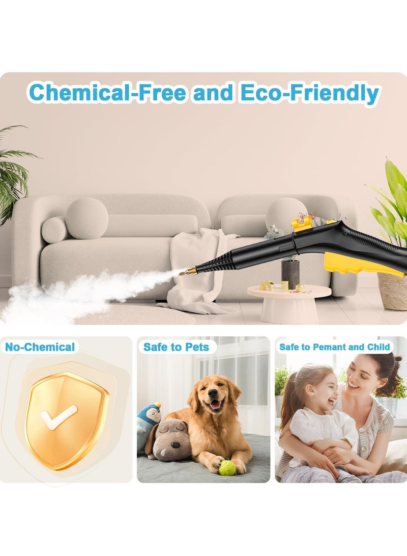 XiuWoo 2600W Steam Cleaner with Trigger Control, High Pressure Handheld Steamer for Cleaning Bathroom, Kitchen, Car, Furniture, Grout, Multi-Surface Tools Included to Remove Dirt  - Image 2