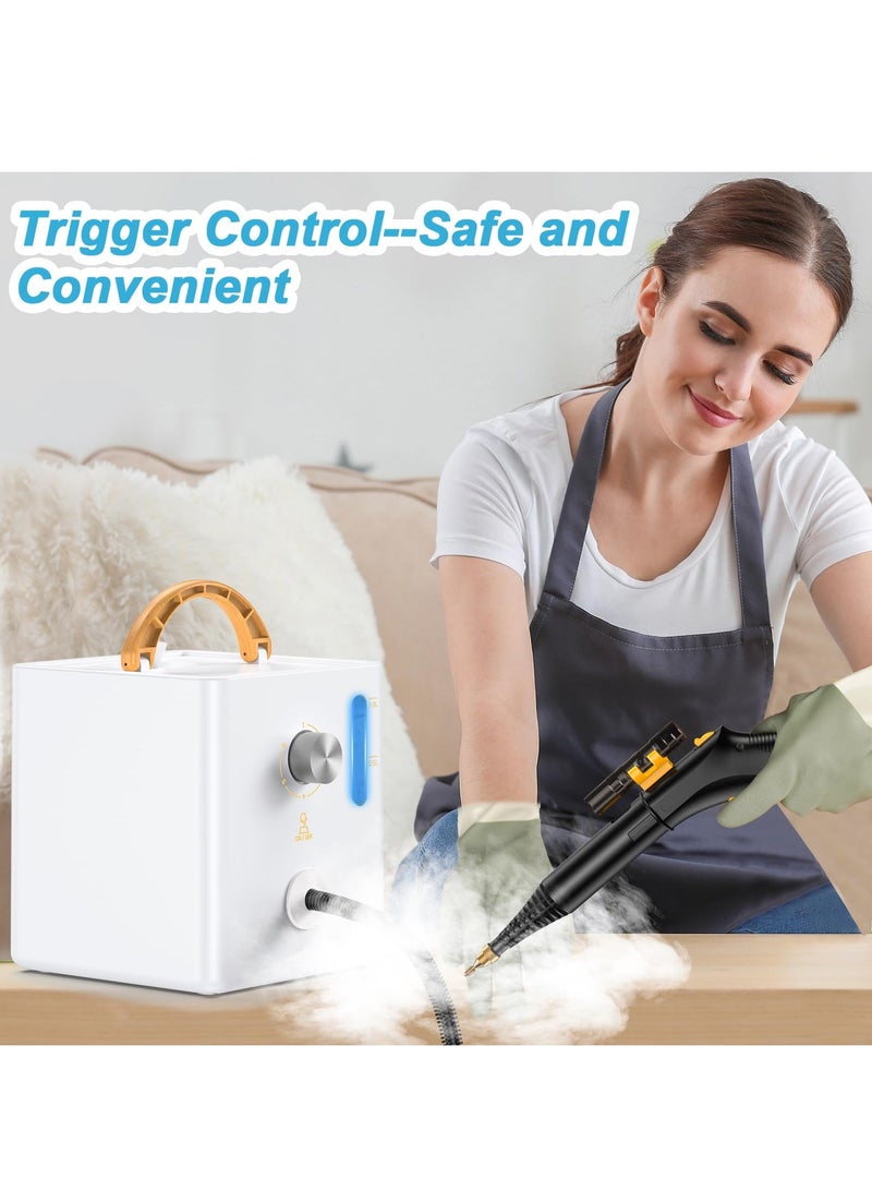 XiuWoo 2600W Steam Cleaner with Trigger Control, High Pressure Handheld Steamer for Cleaning Bathroom, Kitchen, Car, Furniture, Grout, Multi-Surface Tools Included to Remove Dirt  - Image 4