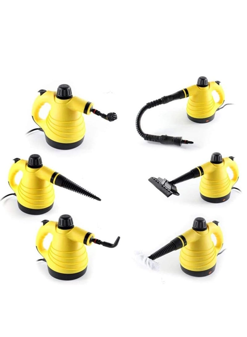 6-in-1 High-Pressure Handheld Steam Cleaner – Portable 1000W Multi-Surface Steamer for Kitchen, Bathroom, Car, Mattress, Curtains, Windows – 9 Accessories – 300ml Tank – Chemical-Free Cleaning – EU Plug - Image 3