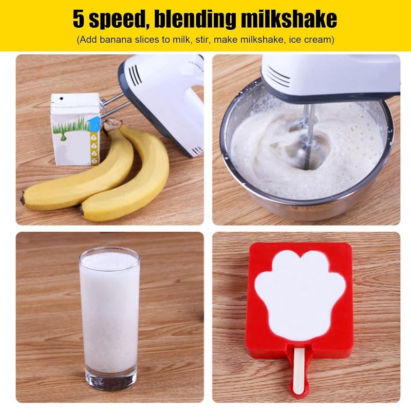 Derovan 2 L Electric Food Mixer – 400 W Powerful Kitchen Mixer with Stainless Steel Bowl, 5–7 Speeds, Turbo & Tilt‑Head - Image 3