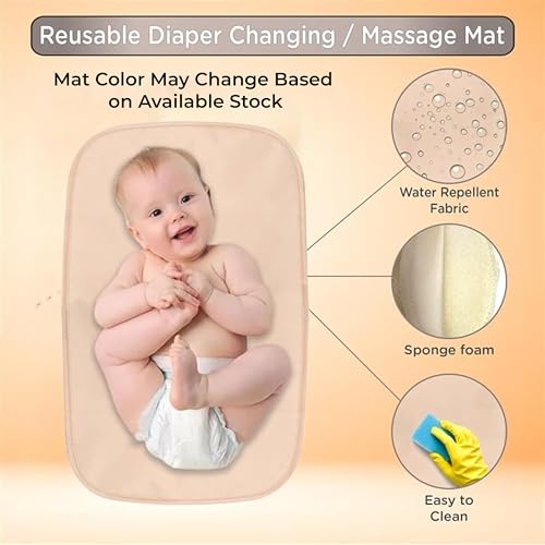 Motherly Envy Diaper Bag with Mat for Mothers for Travel, Maternity Bag for Newborn Baby, Multiple Pocket Waterproof Baby Bag, Hospital Bag for Moms(Cream) - Image 3