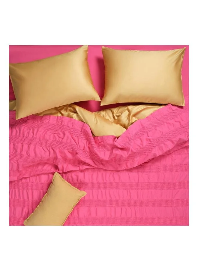 Braga Fuchsia Double Bed Cotton Duvet Cover.