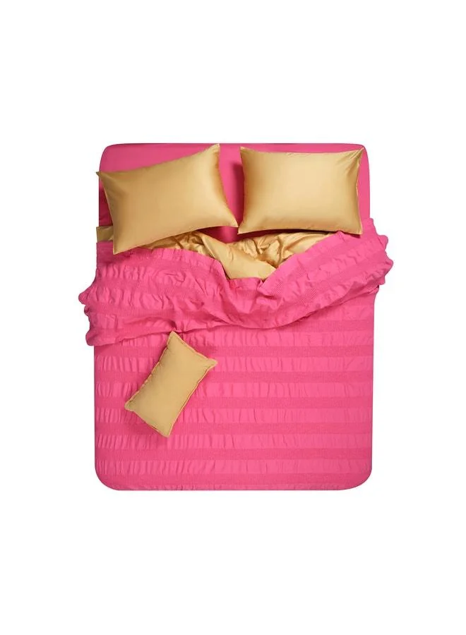 Zsa Zsa Zsu  Braga Fuchsia Double Bed Cotton Duvet Cover.  | Best Price UAE