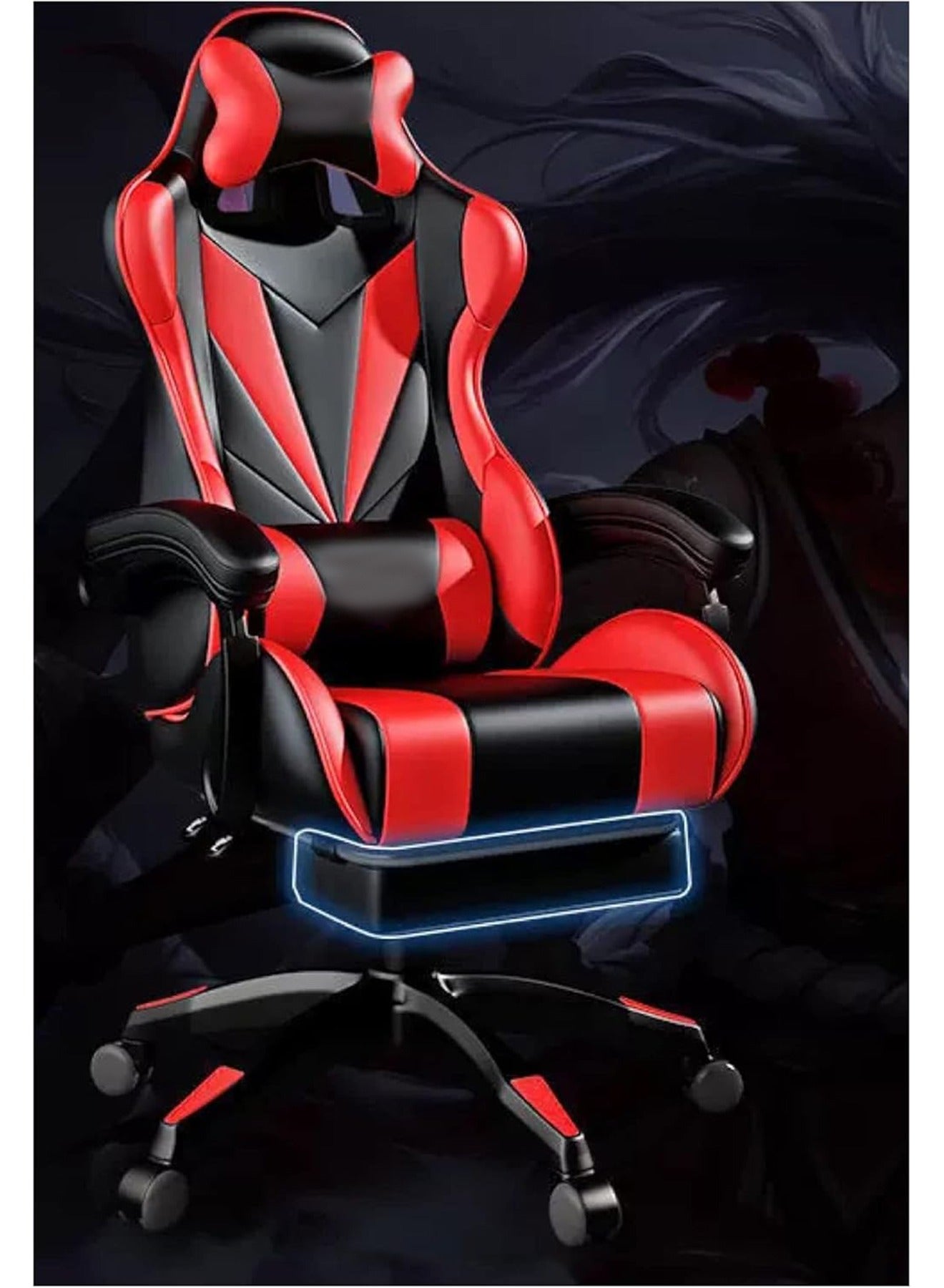 مونوغ Monogue Gaming Chair Office Chair High Back Computer Chair With Footrest And Lumbar Supp