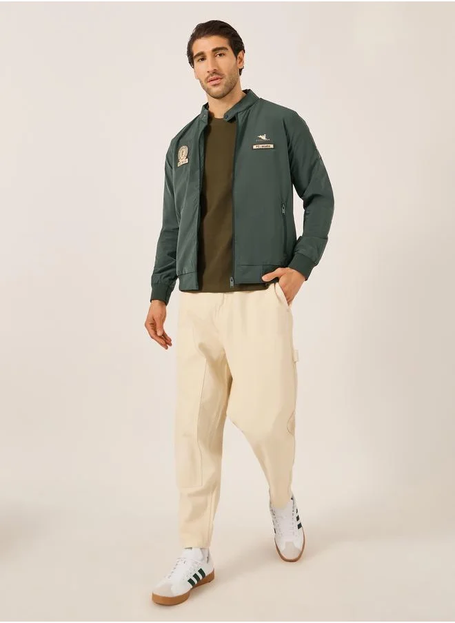 فورت كولينز Fort Collins Regular Fit Zipped Jacket with Patch Detail