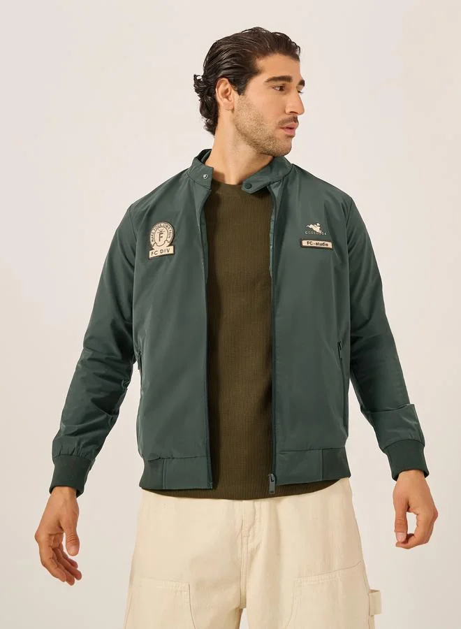 Fort Collins Fort Collins Regular Fit Zipped Jacket with Patch Detail