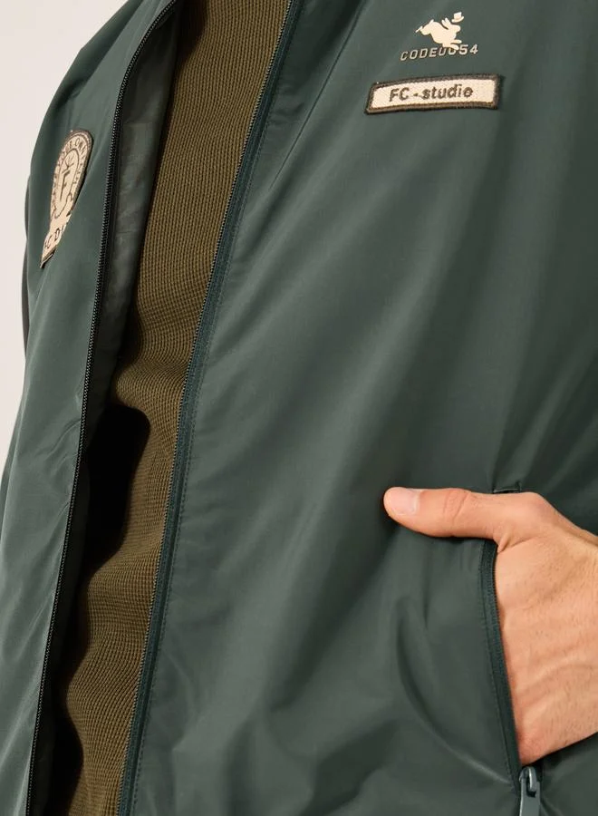 Fort Collins Fort Collins Regular Fit Zipped Jacket with Patch Detail