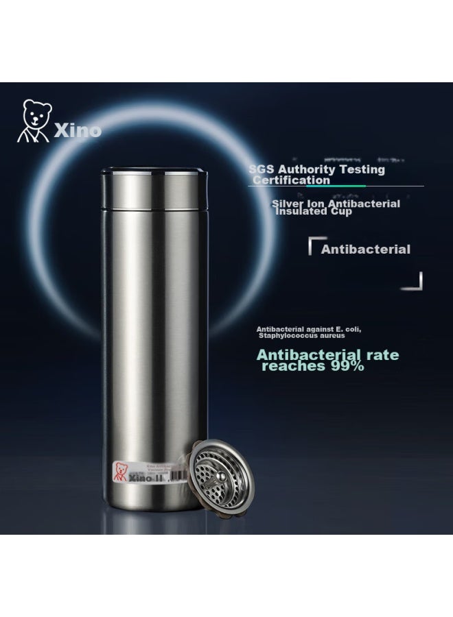 Heenoor Antibacterial Insulated Cup, 316l Stainless Steel Tea Mug With Filter, Business Car Water Bottle, Xn-9606k Natural Color, 480ml - Image 2