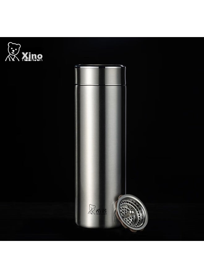 Heenoor Antibacterial Insulated Cup, 316l Stainless Steel Tea Mug With Filter, Business Car Water Bottle, Xn-9606k Natural Color, 480ml - Image 1
