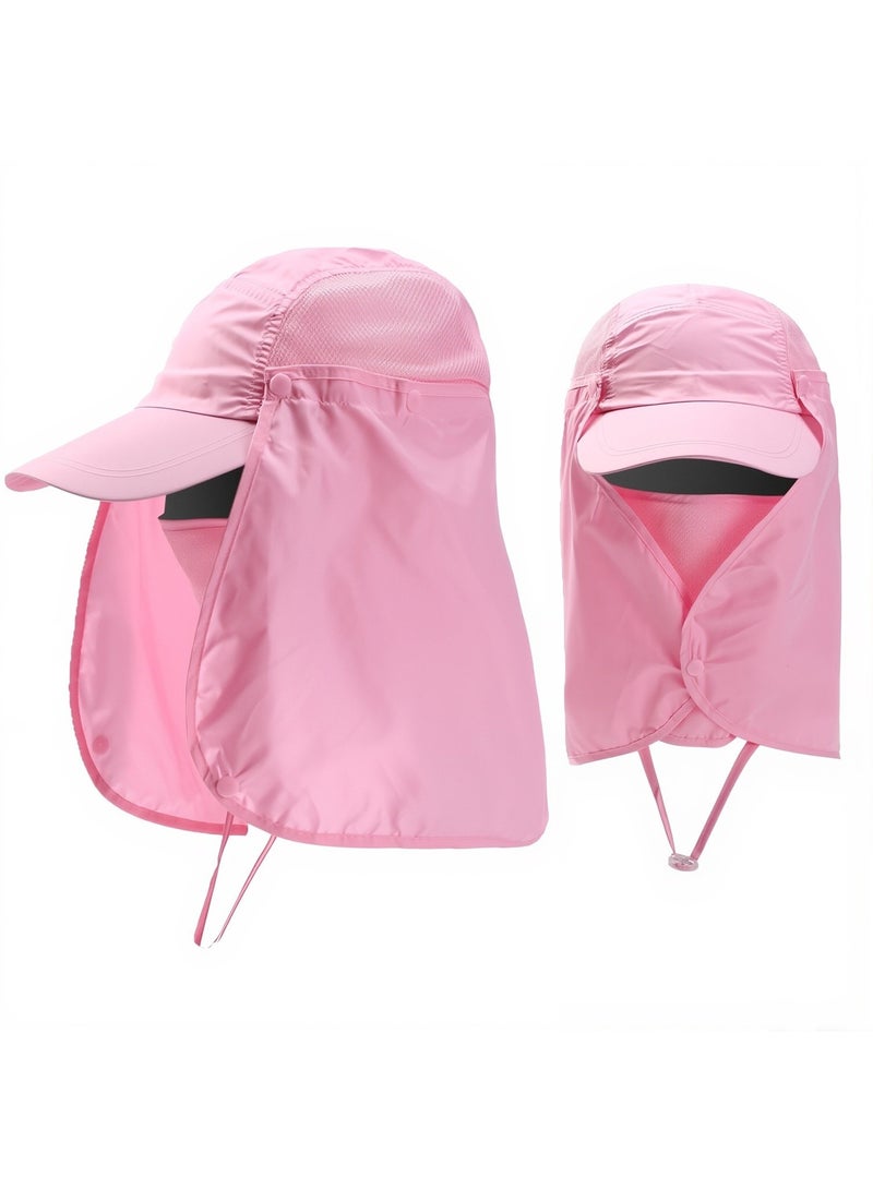 Generic UPF 50+ Outdoor Sun Hat for Men & Women UV Protection Fishing Hat with Wide Brim, Face & Neck Flap, Breathable Baseball Cap for Hiking, Camping, Gardening, Travel  - Image 1