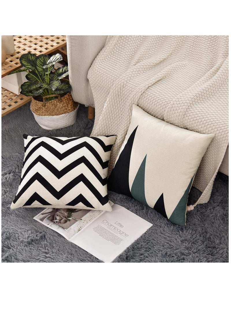 Zikra Throw Pillow Covers, Modern Pattern Linen Square Pillow Cushion Case for Sofa Couch Bed Home Outdoor Car - Image 3