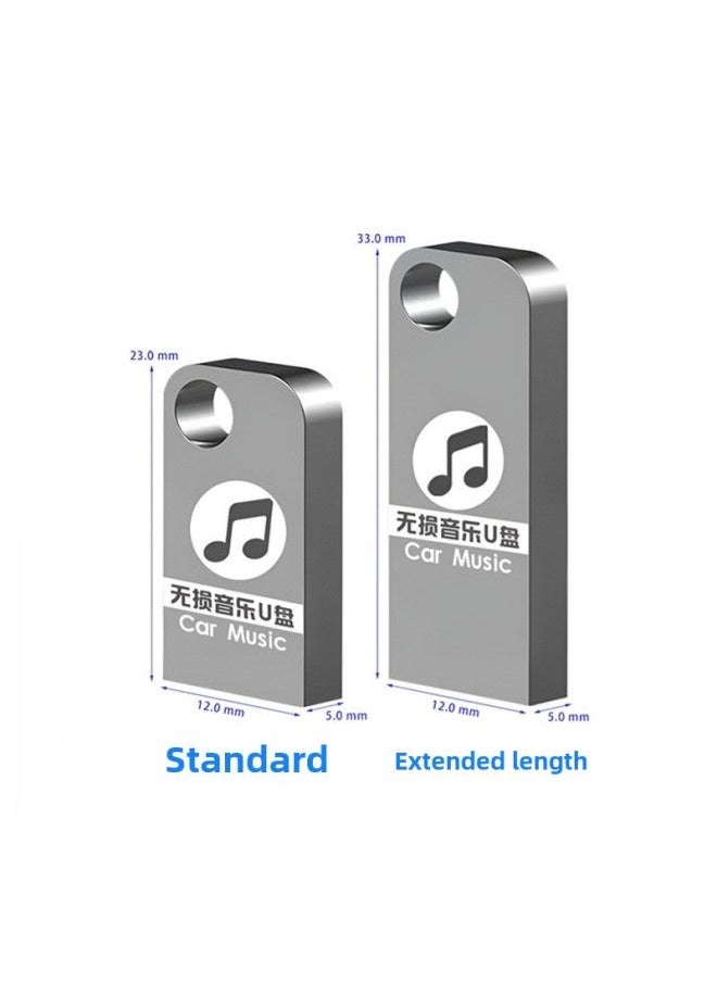 Car USB Music 64G Metal Mini Lossless Sound Quality 16G 32G Direct Sales-Color:(empty Disk) Long U Disk + Adapter*2 Wooden Box-Capacity:64gb Regular Version C6  - Image 5