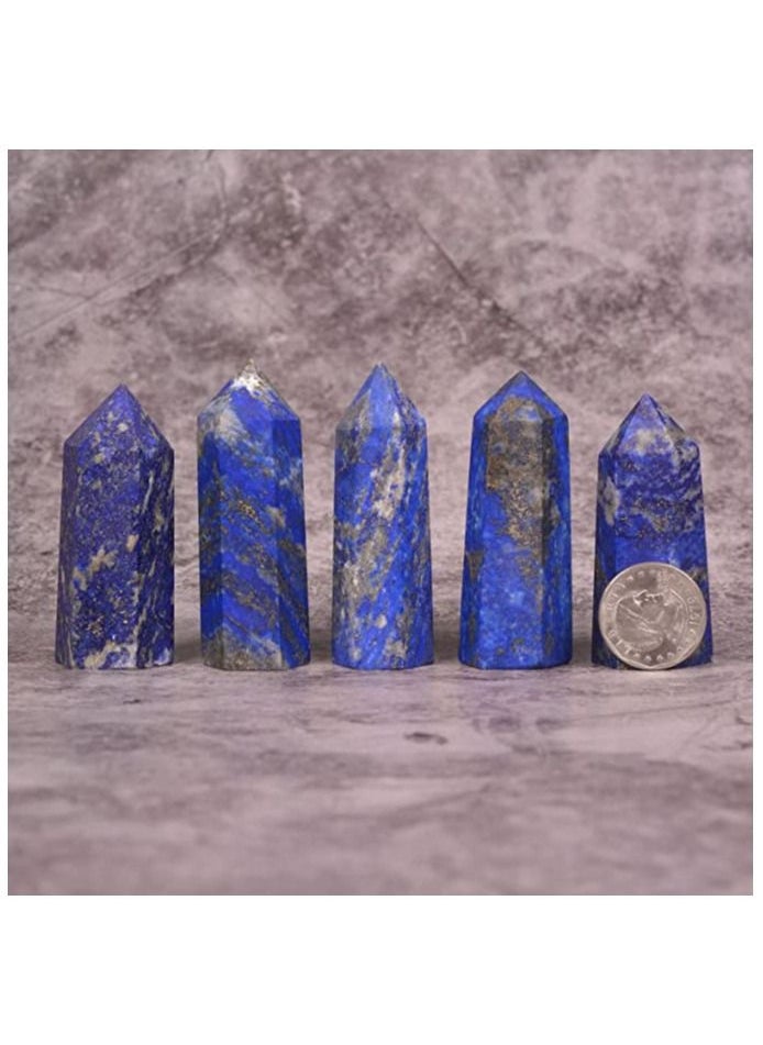 llwoo - Gemstone Crystal Hexagonal Pointed Reiki Chakra Faceted Prism Wand Stone Home Decor - Image 1