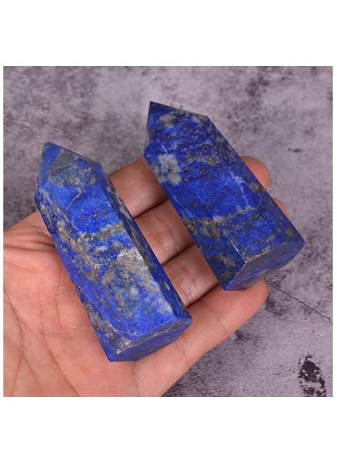 llwoo - Gemstone Crystal Hexagonal Pointed Reiki Chakra Faceted Prism Wand Stone Home Decor - Image 1