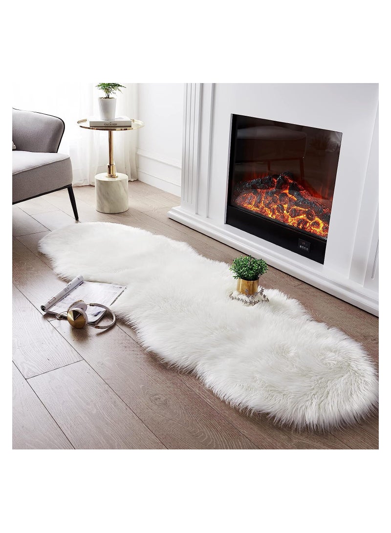 COMFY ULTRA SOFT ANTI SKID 180X210 CM WHITE SOFA/FLOOR CARPET - Image 1