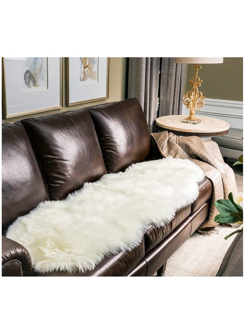 COMFY ULTRA SOFT ANTI SKID 180X210 CM WHITE SOFA/FLOOR CARPET - Image 3