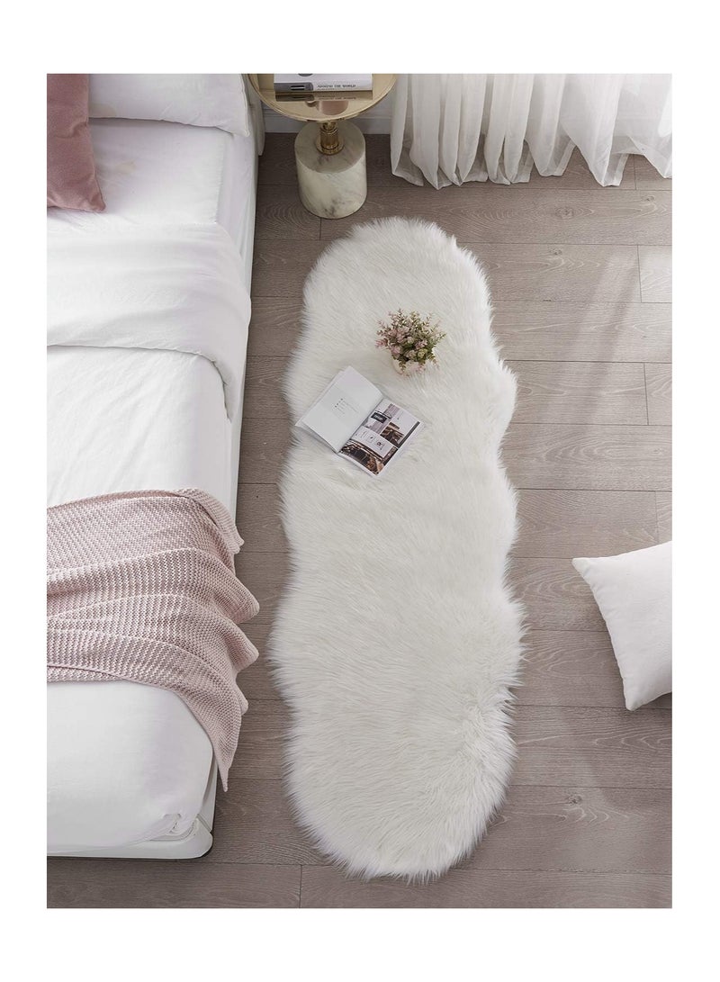 COMFY ULTRA SOFT ANTI SKID 180X210 CM WHITE SOFA/FLOOR CARPET - Image 2