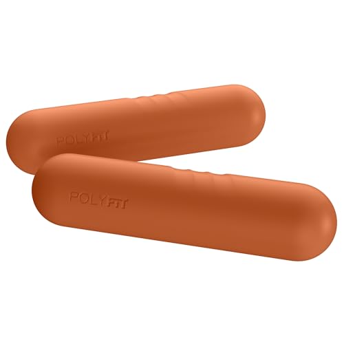 Polyfit Dumbbell Weight Bars for Women - Set of 2 (3.3 LB | 6.5 LB Pair) - Dumbbell Set for Walking, Yoga, Dance, Barre, Pilates, Cardio, Aerobics - Rust - Image 1