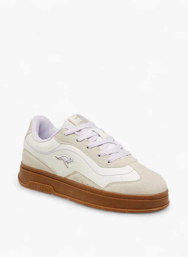 كانغاروس Girls' Panelled Lace-Up Sneakers
