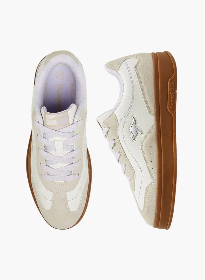 كانغاروس Girls' Panelled Lace-Up Sneakers