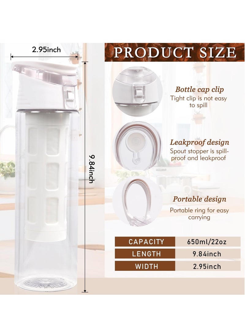 Excefore Cold Brew Coffee Maker White, Cold Brew Maker 550ml, Cold Brew Pitcher 18.6oz, Cold Brew Coffee Pitcher With Portable Handle, Cold Brew Cup Lightweight, Cold Brew Kit For Concentrate, Tea, Water - Image 4