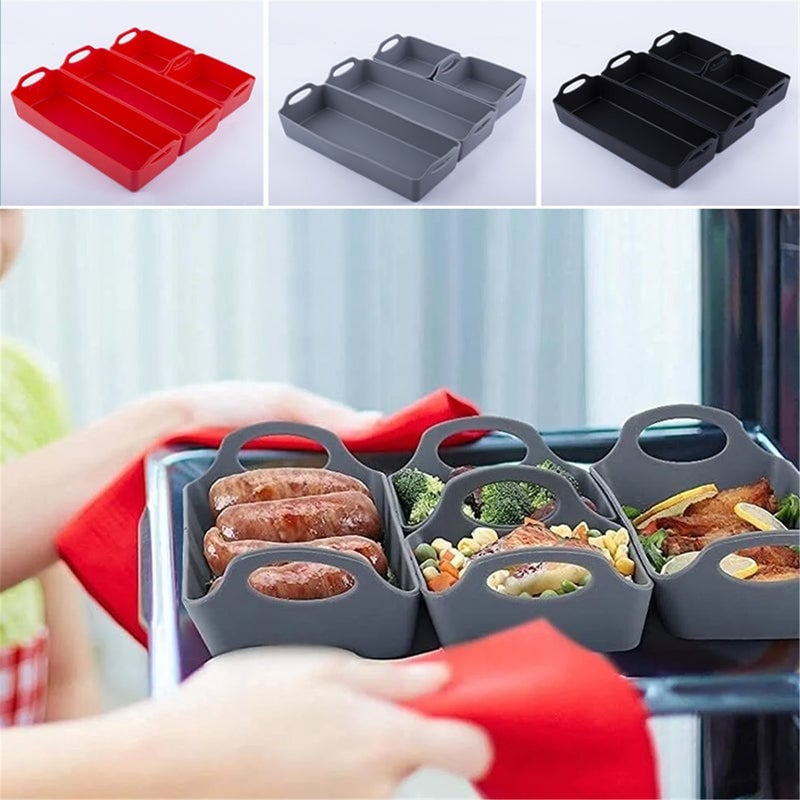 Nonstick Silicone Baking Tray Set, Suitable for Oven,Air Fryer to Simplify Cooking,Easy Clean 4Pcs - Image 3