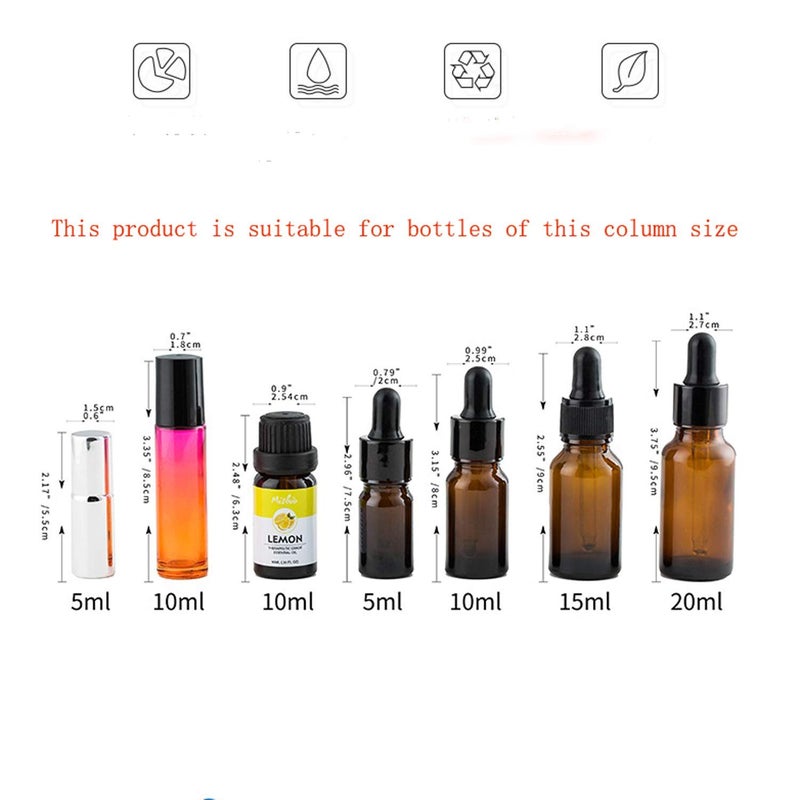 Qicfrk 8 Pcs Essential Oil Organizer  Aluminum Black  Expandable  Holds 40 Oil Bottles - Image 4