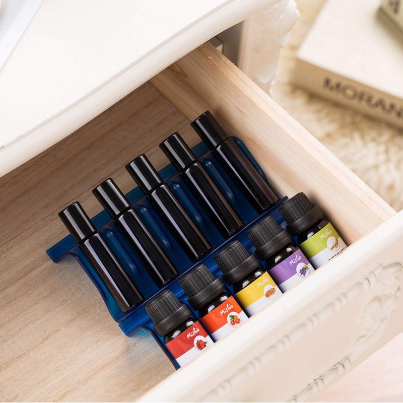 Qicfrk 8 Pcs Essential Oil Organizer  Aluminum Black  Expandable  Holds 40 Oil Bottles - Image 5