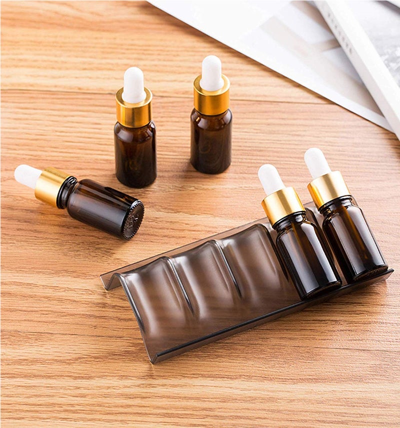 Qicfrk 8 Pcs Essential Oil Organizer  Aluminum Black  Expandable  Holds 40 Oil Bottles - Image 3