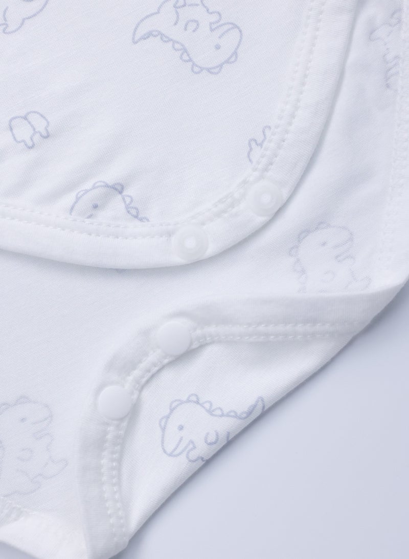 Baby Pullover Bodysuit - Ultra-Light Lyocell Blend, Snap Crotch Closure, Short-sleeve, Breathable Mesh Knit - For 3–18 Months  - Image 4