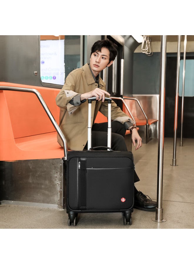 CROSS+GEAR Crossgear Swiss Small Business Trolley Suitcase, 18-inch Carry-on, Password Lock, Travel Luggage For Men And Women, Oxford Cloth Leather Suitcase - Image 5