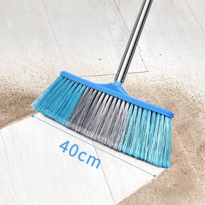Lanhope LandHope Heavy Duty Broom, 15.75in Wide Push Broom, 45.67in Long Handle, Adjustable, Floor Sweeper for Indoor Outdoor Commercial Warehouse Home Kitchen Patio Garden Garage - Image 3