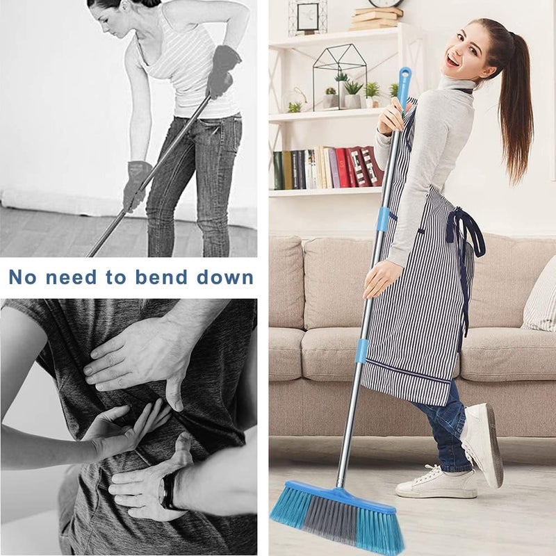 Lanhope LandHope Heavy Duty Broom, 15.75in Wide Push Broom, 45.67in Long Handle, Adjustable, Floor Sweeper for Indoor Outdoor Commercial Warehouse Home Kitchen Patio Garden Garage - Image 4