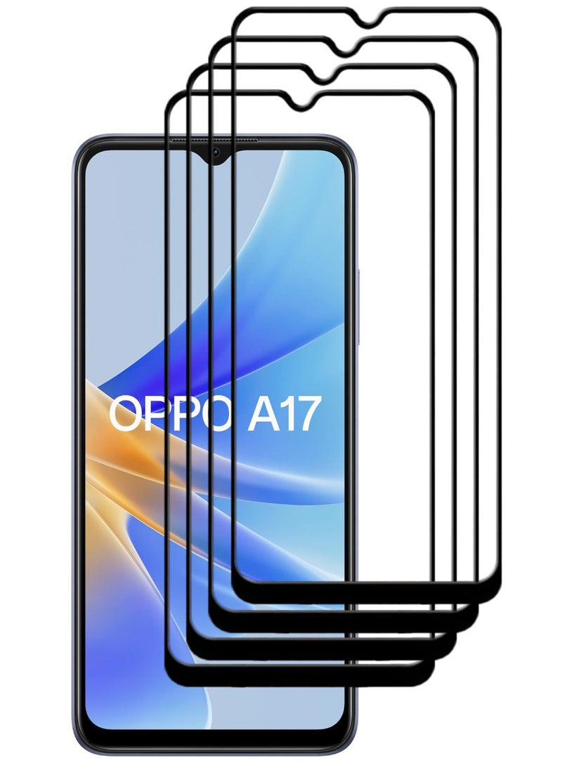 ACLIX 4 Pieces Antistatic ESD Dustproof Premium Quality High Definition Tempered Glass Screen Protector Designed For Oppo A17 - Image 1