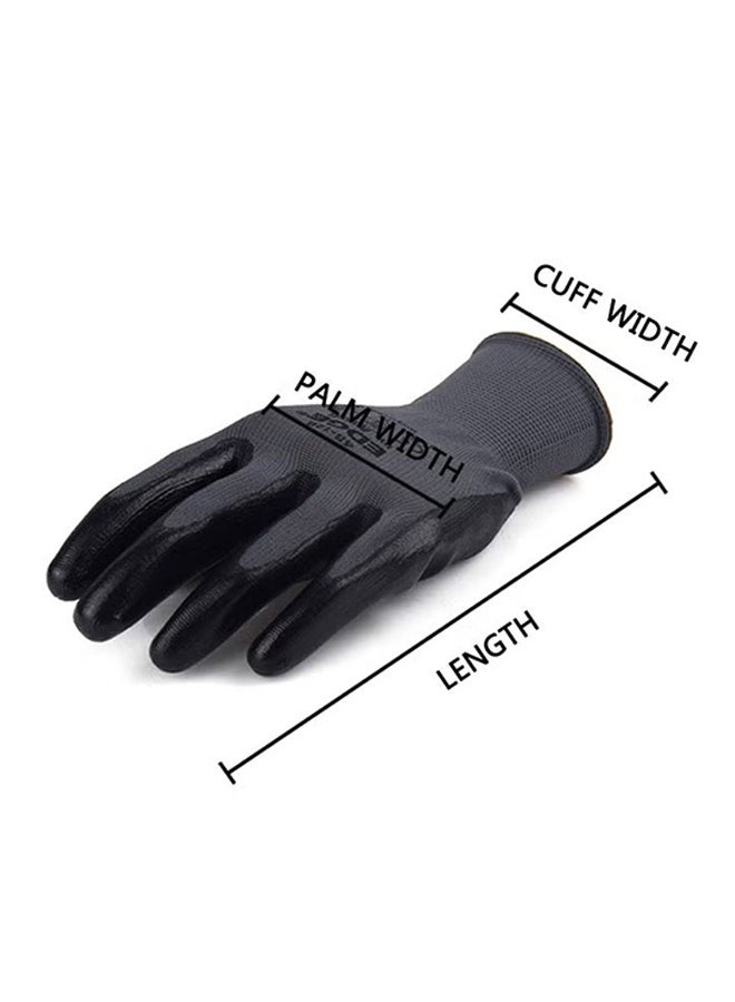 Safety Work Gloves 3 pairs, 48-128 MicroFoam Nitrile Coated, Gardening Gloves,Seamless Knit Polyester, Working Gloves with Grip For General Purpose, Construction, Yardwork, Medium - Image 2
