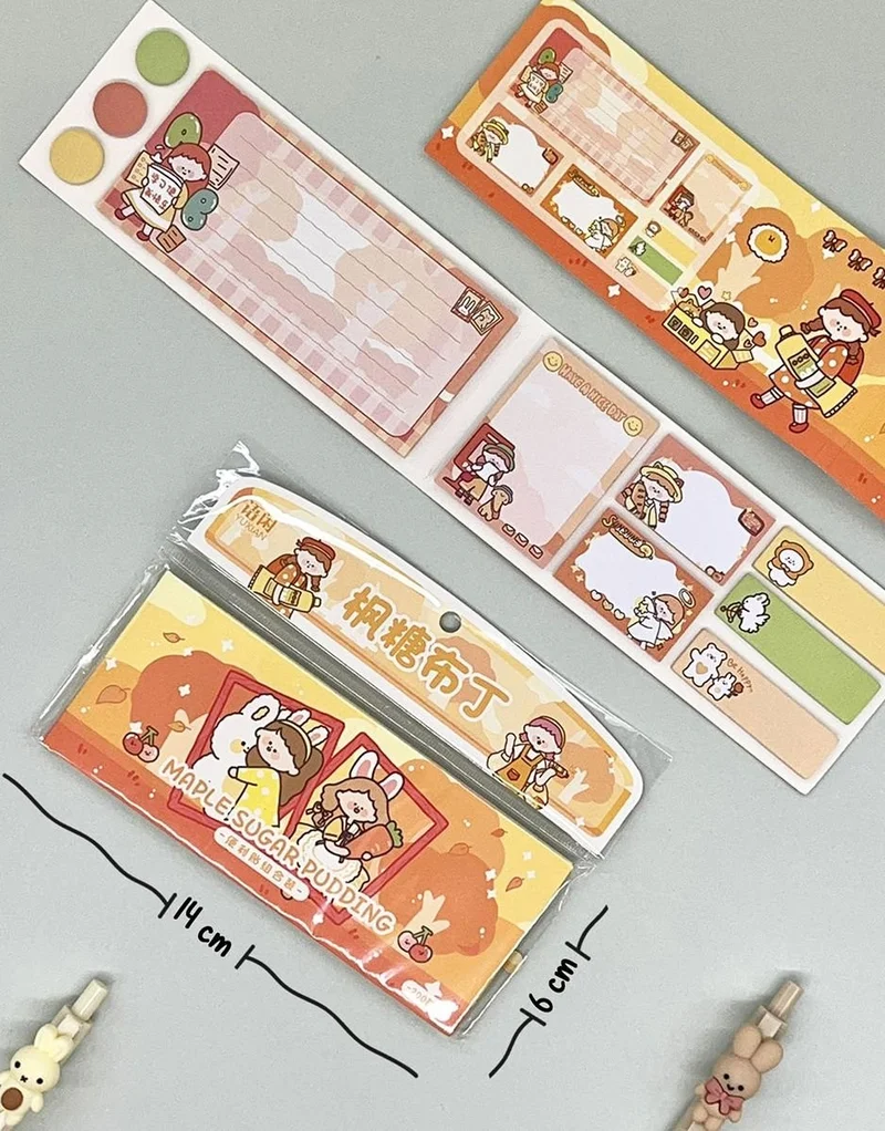 Kağıt Gemi Dükkan Cute Girl Orange Cover Post-it / Index Sticker / Index / Sticky Note