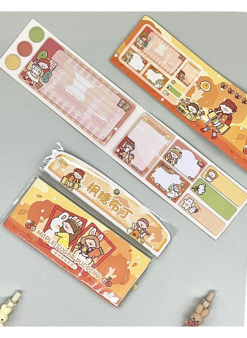 Kağıt Gemi Dükkan Cute Girl Orange Cover Post-it / Index Sticker / Index / Sticky Note