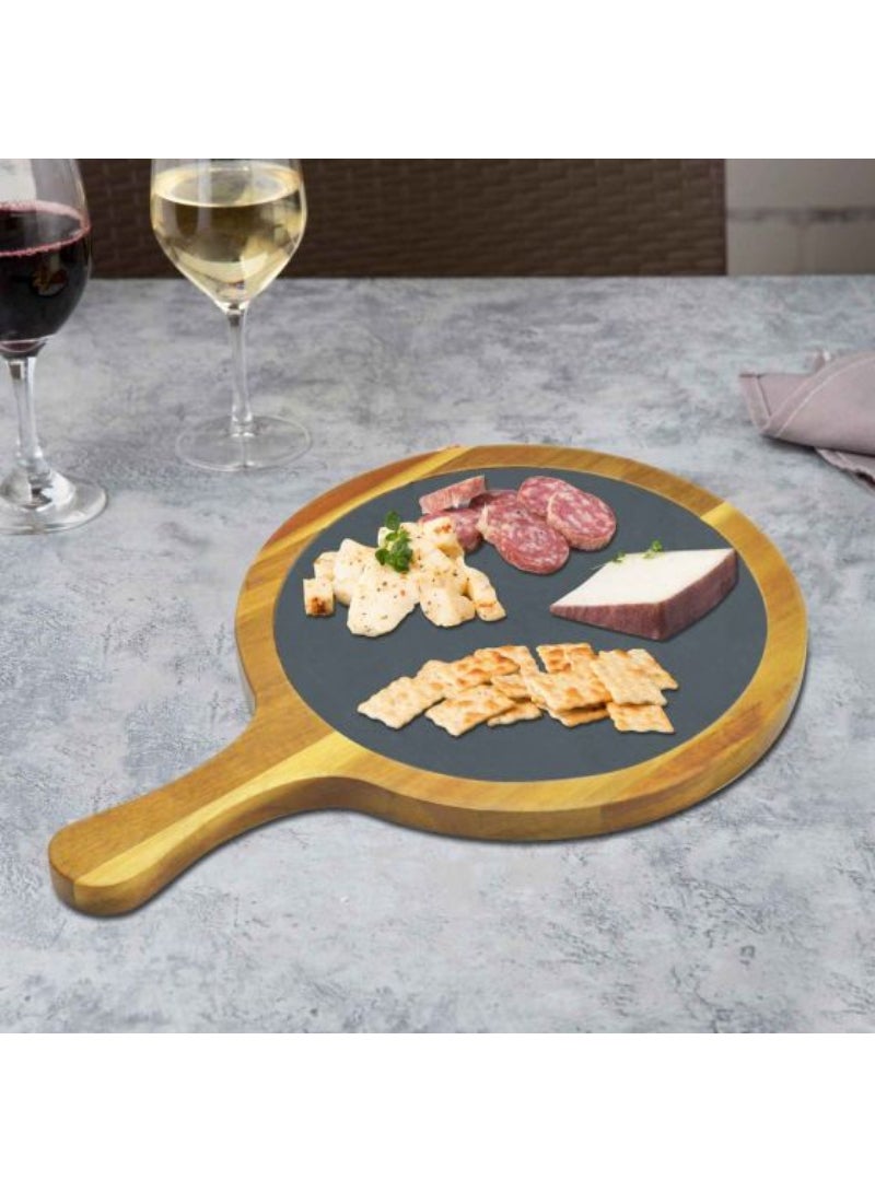 Top Pick Acacia Wood & Slate Serving Board Perfect To Use On Home Restaurants