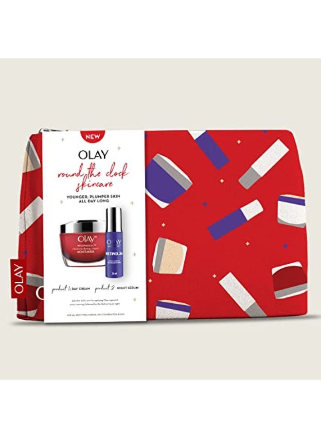 Olay Regenerist Micro-Sculpting Cream 50G And Retinol 24 Night Serum 30Ml - Round The Clock Skincare - Image 4